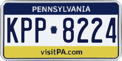 PA license plate KPP8224