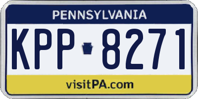 PA license plate KPP8271