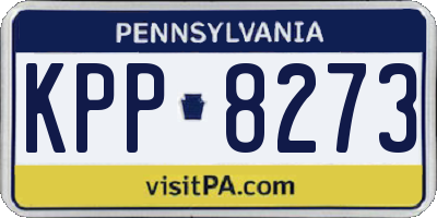 PA license plate KPP8273