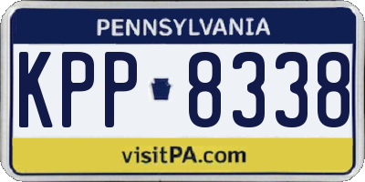 PA license plate KPP8338