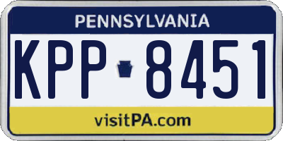 PA license plate KPP8451
