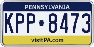 PA license plate KPP8473