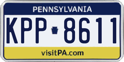 PA license plate KPP8611