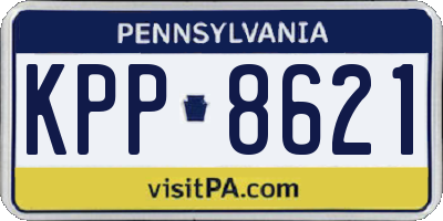 PA license plate KPP8621