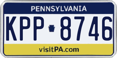 PA license plate KPP8746
