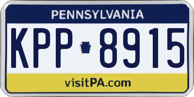 PA license plate KPP8915