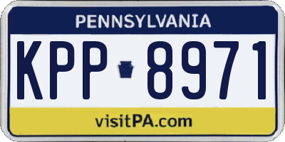 PA license plate KPP8971