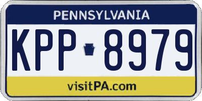 PA license plate KPP8979