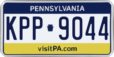 PA license plate KPP9044