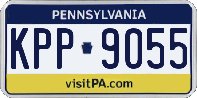 PA license plate KPP9055