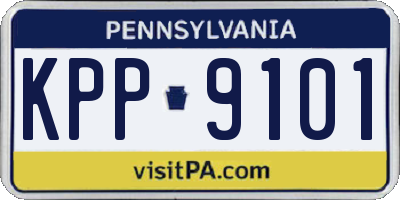 PA license plate KPP9101