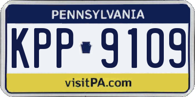 PA license plate KPP9109