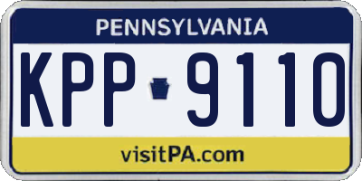 PA license plate KPP9110