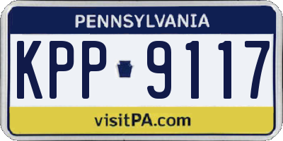 PA license plate KPP9117