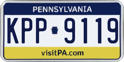 PA license plate KPP9119