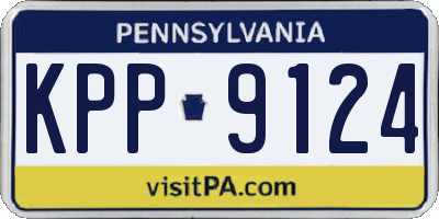 PA license plate KPP9124