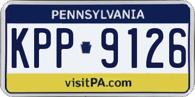 PA license plate KPP9126
