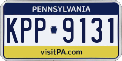 PA license plate KPP9131