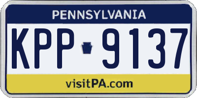 PA license plate KPP9137