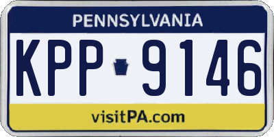PA license plate KPP9146