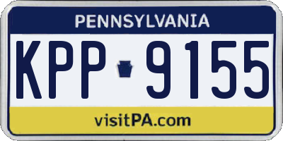 PA license plate KPP9155