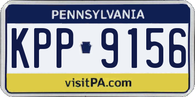 PA license plate KPP9156