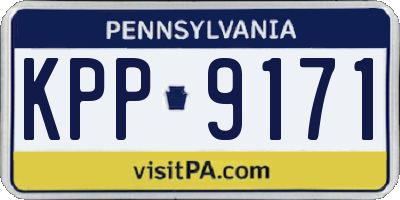 PA license plate KPP9171