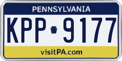 PA license plate KPP9177