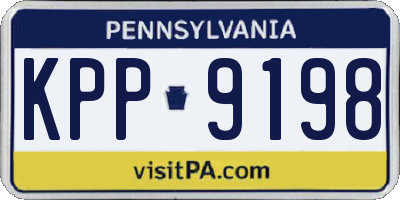 PA license plate KPP9198