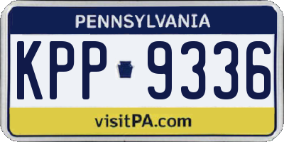 PA license plate KPP9336