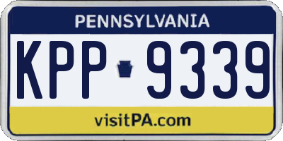 PA license plate KPP9339