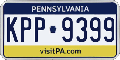PA license plate KPP9399