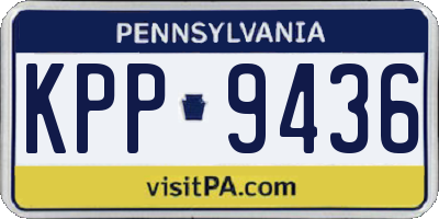 PA license plate KPP9436
