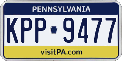 PA license plate KPP9477