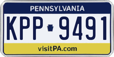 PA license plate KPP9491