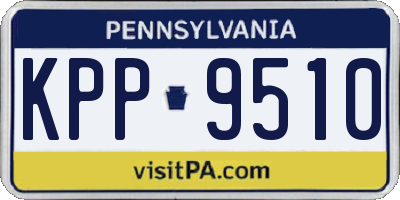 PA license plate KPP9510