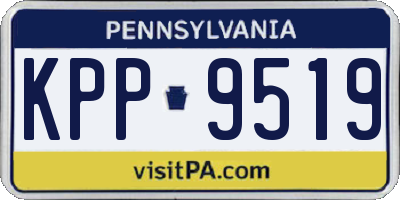 PA license plate KPP9519