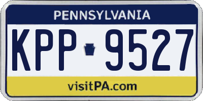 PA license plate KPP9527
