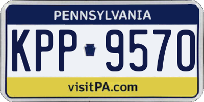 PA license plate KPP9570