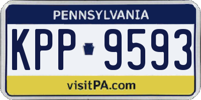 PA license plate KPP9593