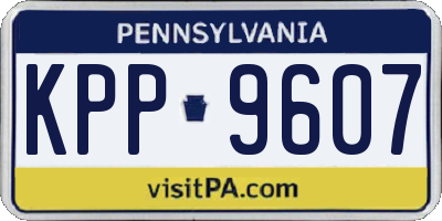 PA license plate KPP9607