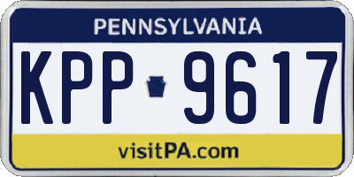 PA license plate KPP9617