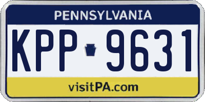 PA license plate KPP9631