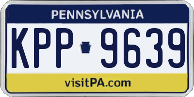 PA license plate KPP9639
