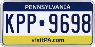 PA license plate KPP9698