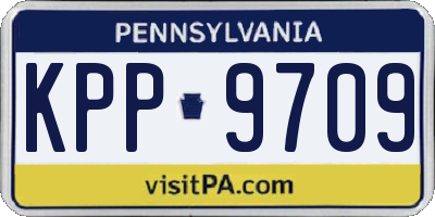 PA license plate KPP9709
