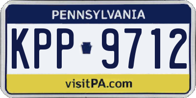 PA license plate KPP9712