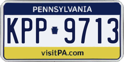 PA license plate KPP9713
