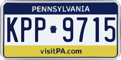 PA license plate KPP9715