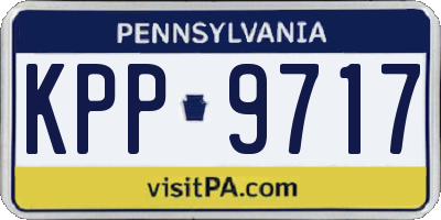 PA license plate KPP9717